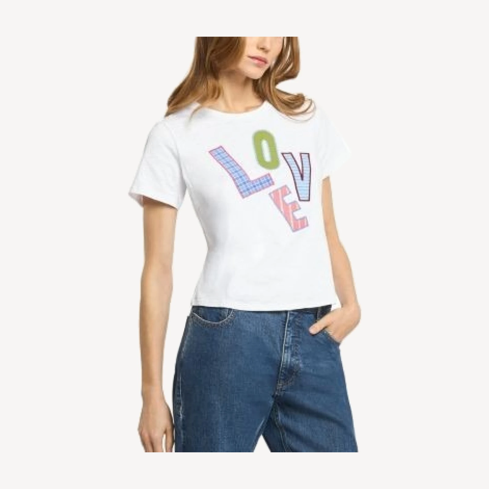 Cinq a Sept Love Collage Patch T Shirt