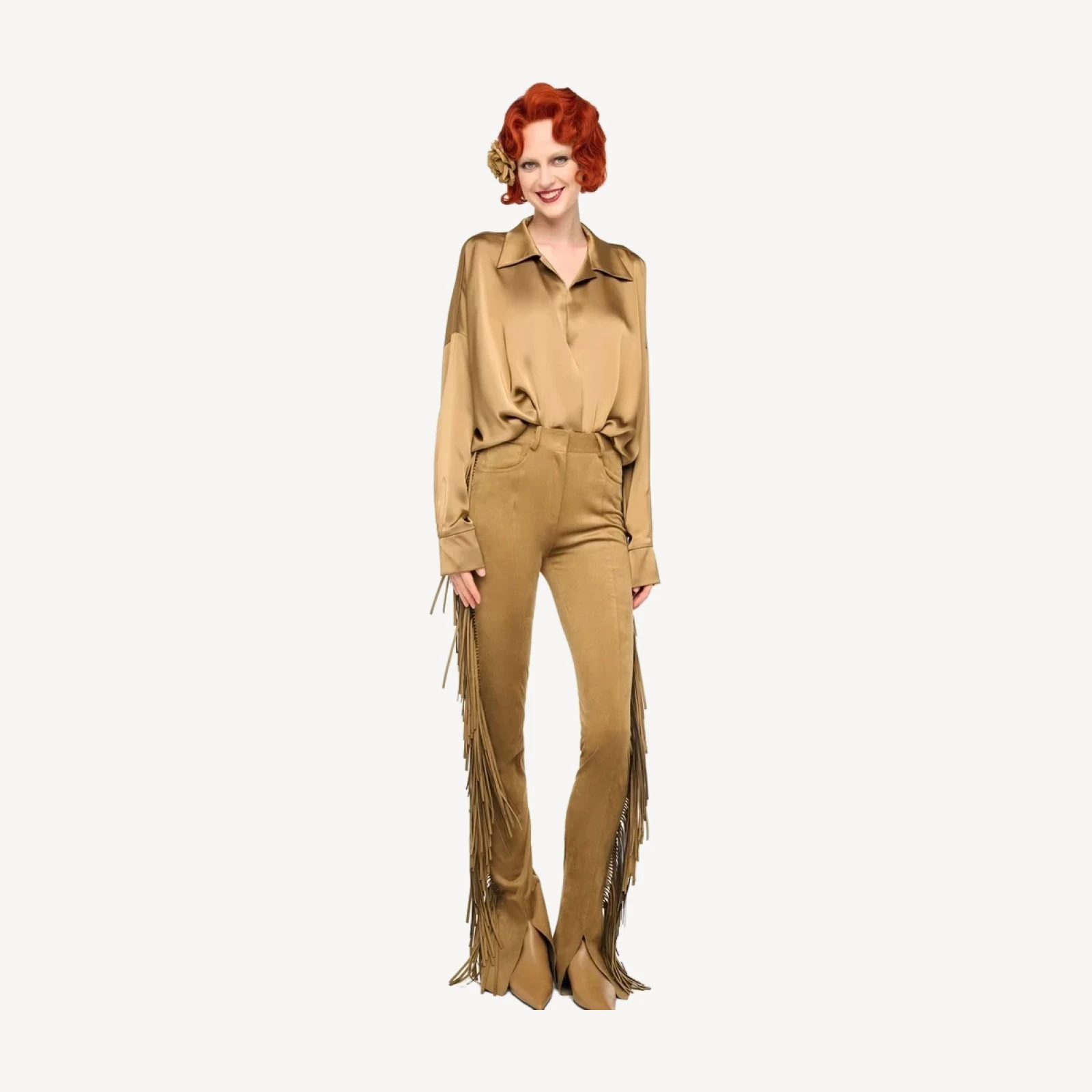 FRINGE SPAT JEANS