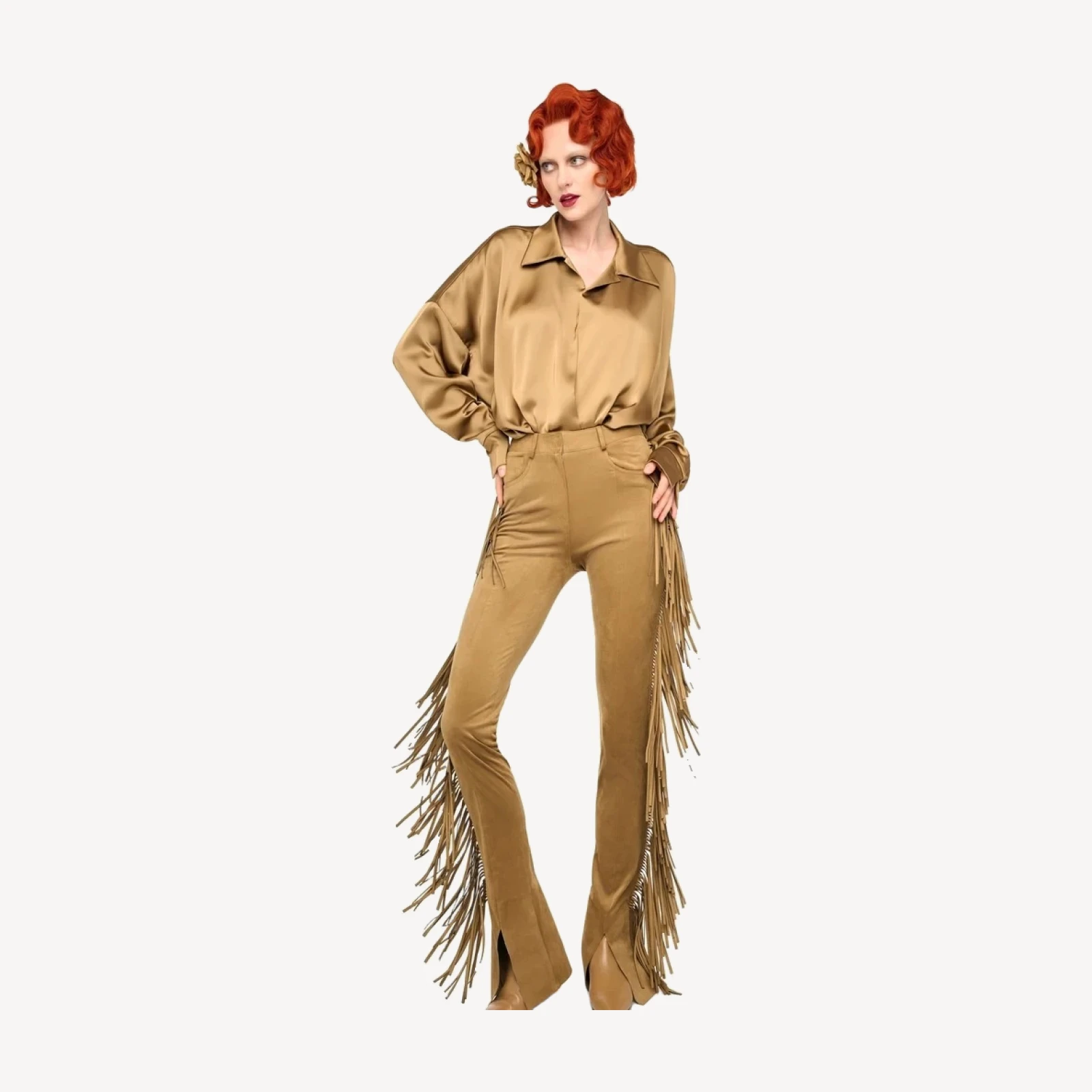 FRINGE SPAT JEANS