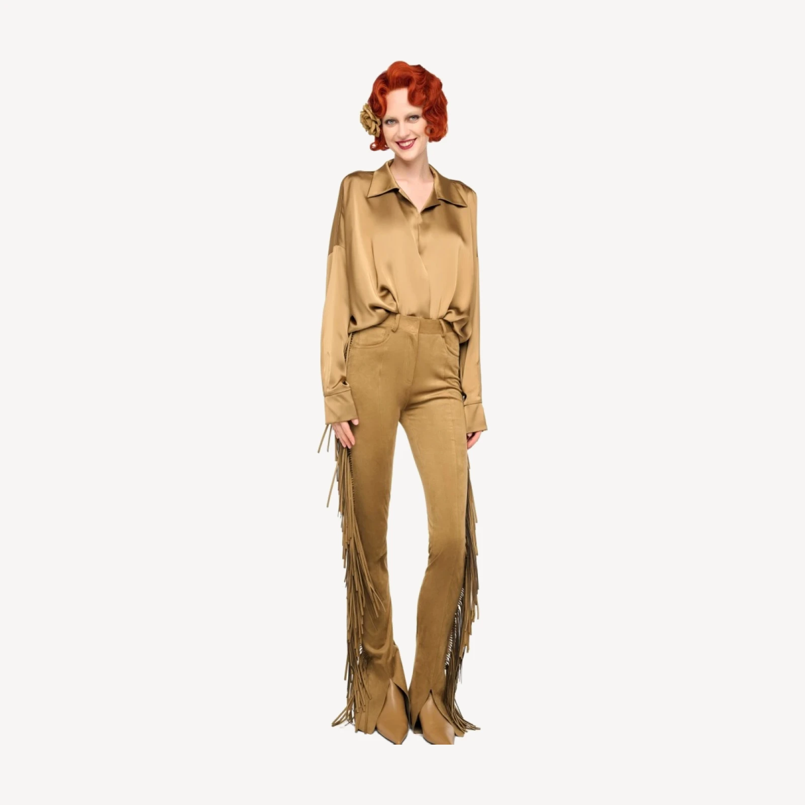 FRINGE SPAT JEANS