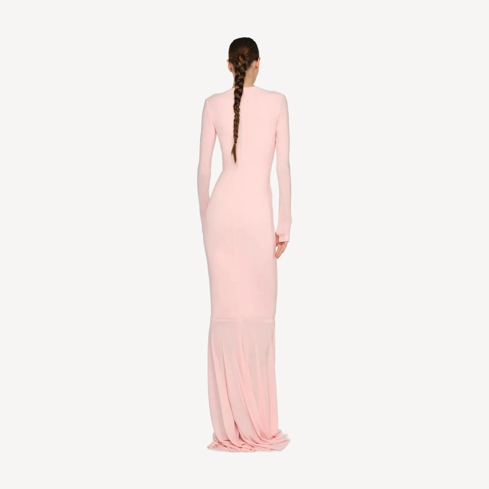 SHIRRED FRONT FISHTAIL GOWN
