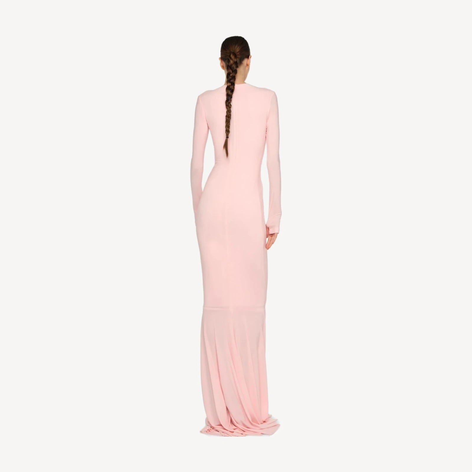 SHIRRED FRONT FISHTAIL GOWN