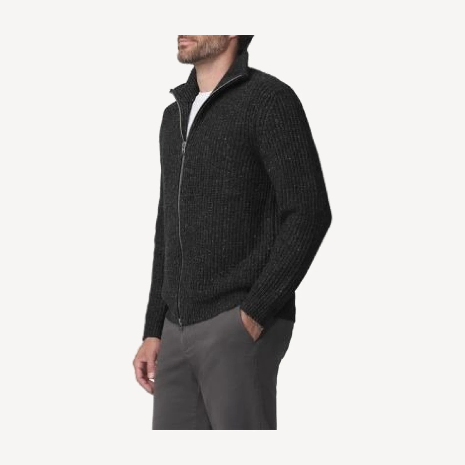 Joe's Jeans Donegal Merino Wool Blend Zip Up Cardigan