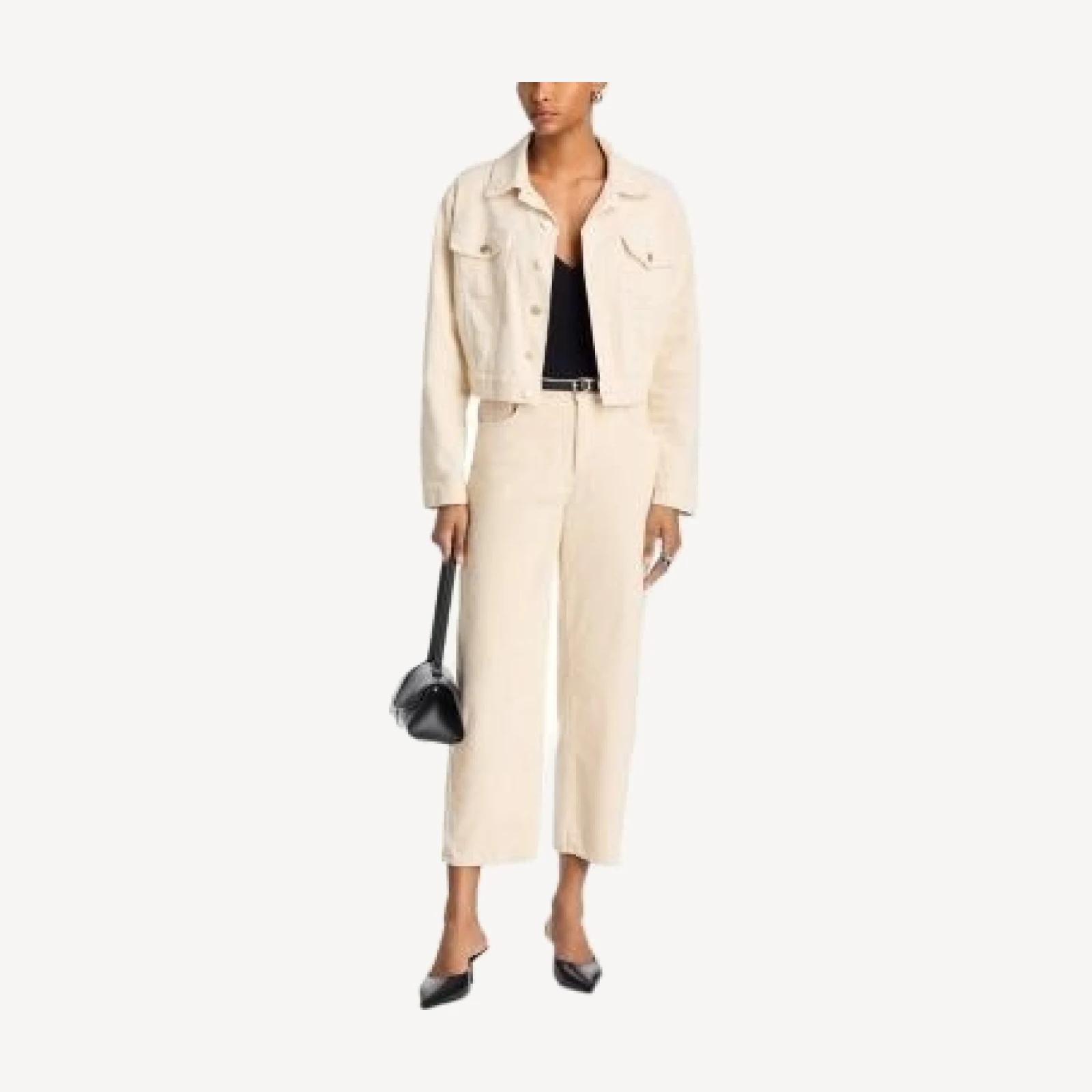 L'Agence Alessia Corduroy Cropped Jacket