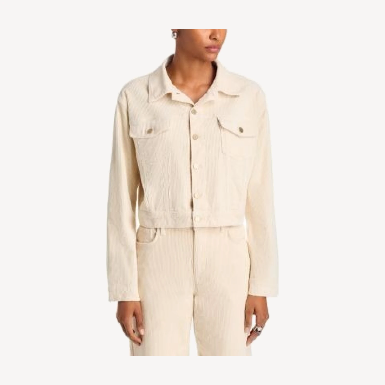 L'Agence Alessia Corduroy Cropped Jacket
