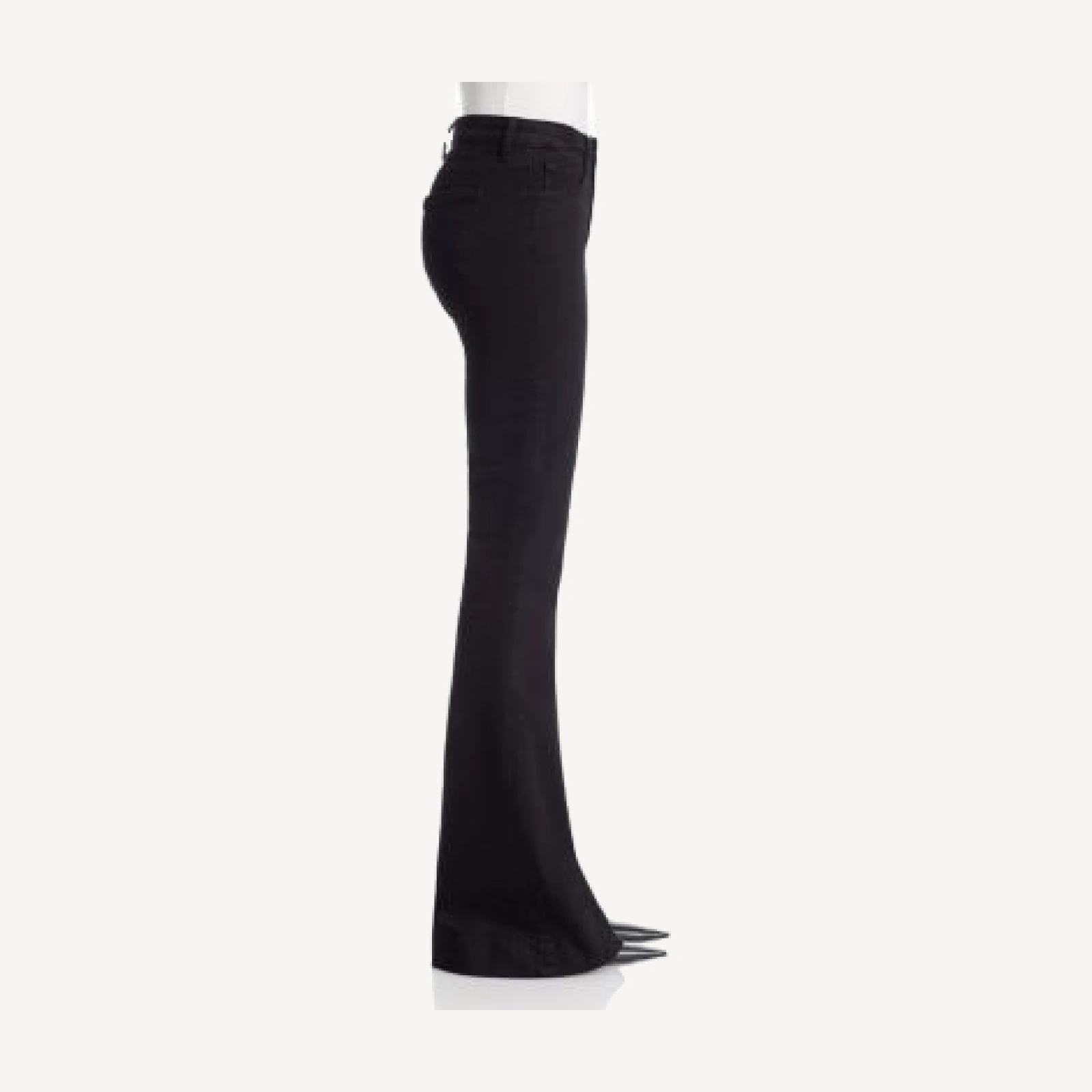 L'Agence Her Story Low Rise Martini Flare Jeans in Saturated Black