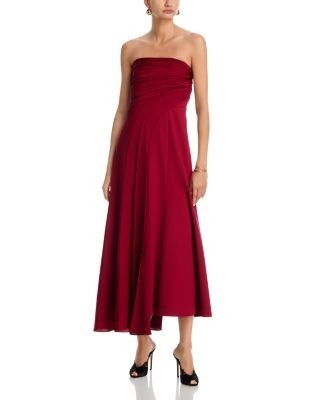 Cinq a Sept Clarisse Strapless Midi Dress