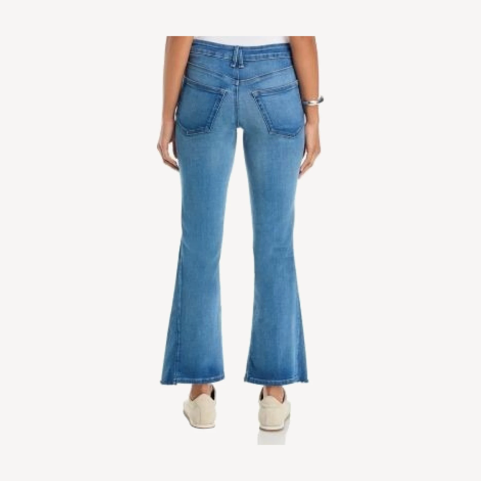 Good American Soft Tech Good Petite High Rise Bootcut Jeans in Indigo