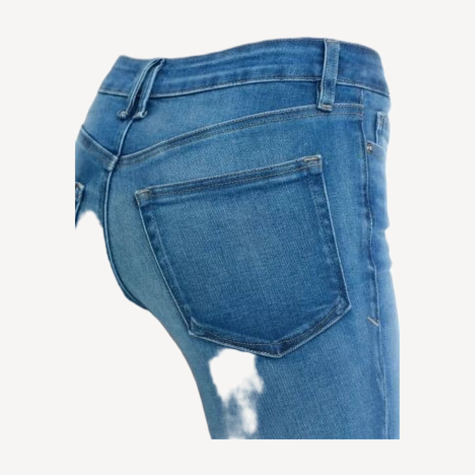 Good American Soft Tech Good Petite High Rise Bootcut Jeans in Indigo