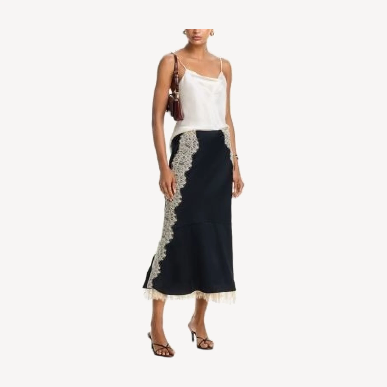 Cinq a Sept Esme Satin Liore Skirt
