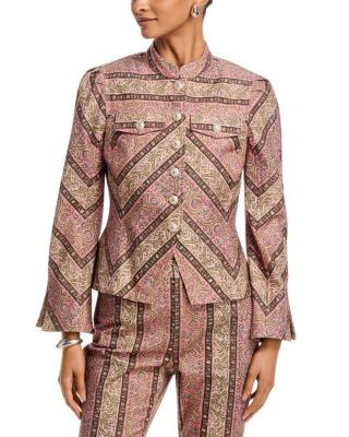 Cinq a Sept Avril Jean Jacket in Pepper Paisley