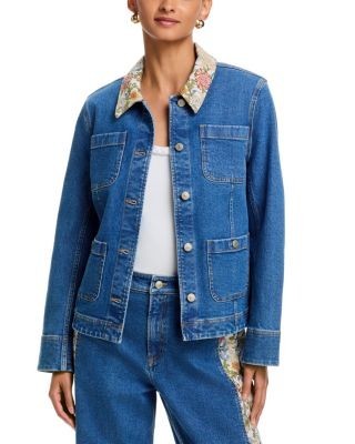 Cinq a Sept Dalton Jean Jacket in Saphire