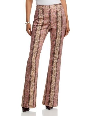 Cinq a Sept Pepper Paisley Charlie High Rise Flare Leg Jeans in Amour