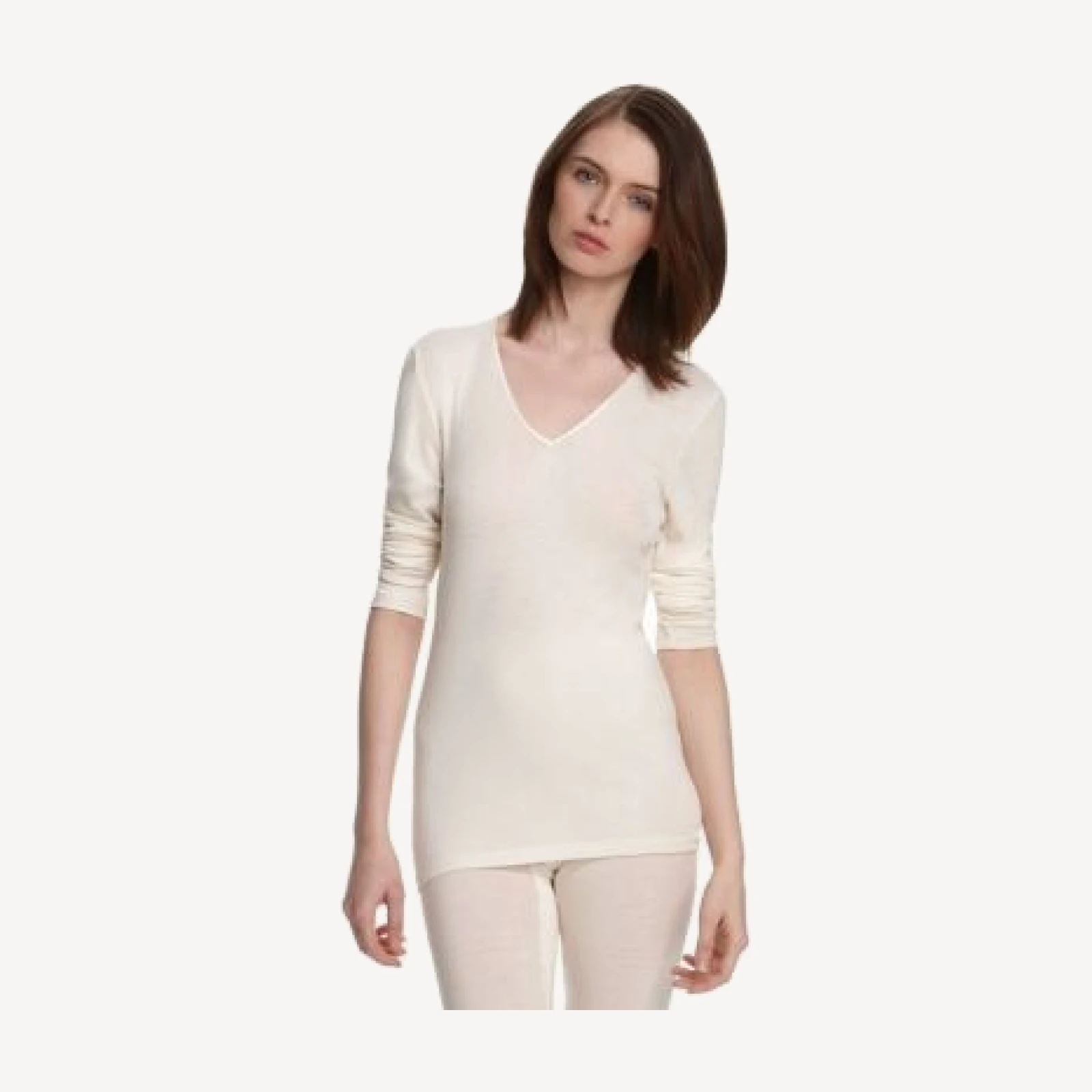 Hanro Woolen Silk Basic Long Sleeve Shirt