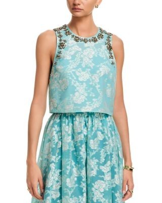 Cinq a Sept Organza Jacquard Barbara Top