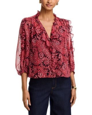Cinq a Sept Hendrix Paisley Zada Top