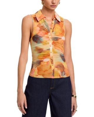 Cinq a Sept Watercolor Floral Sorrel Top