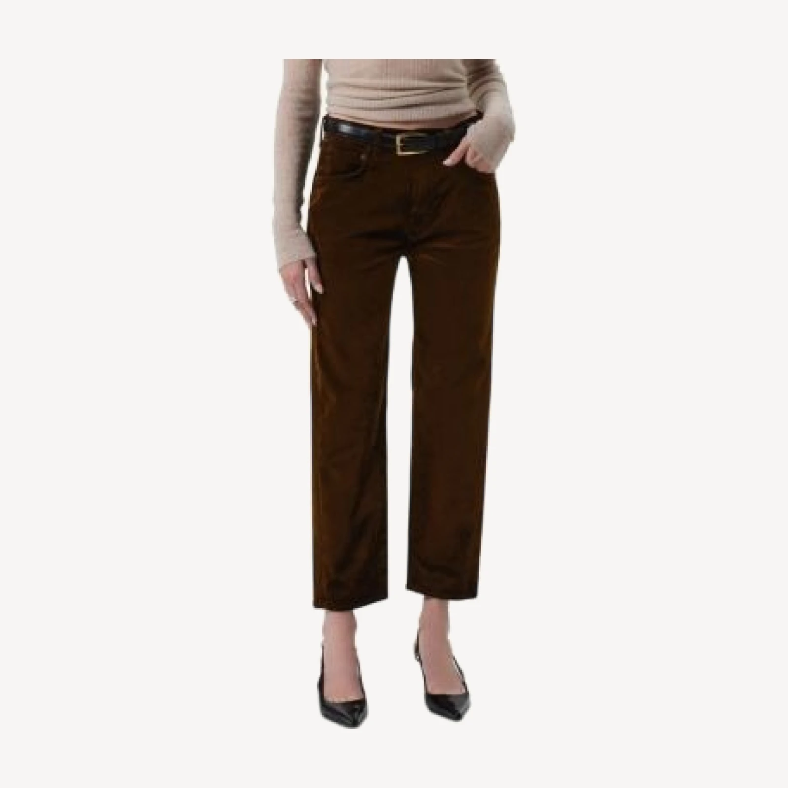 Citizens of Humanity Delfina High Rise Straight Leg Jeans in Golden