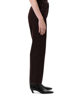 Agolde Ren High Rise Wide Leg Ankle Jeans in Sloe Berry