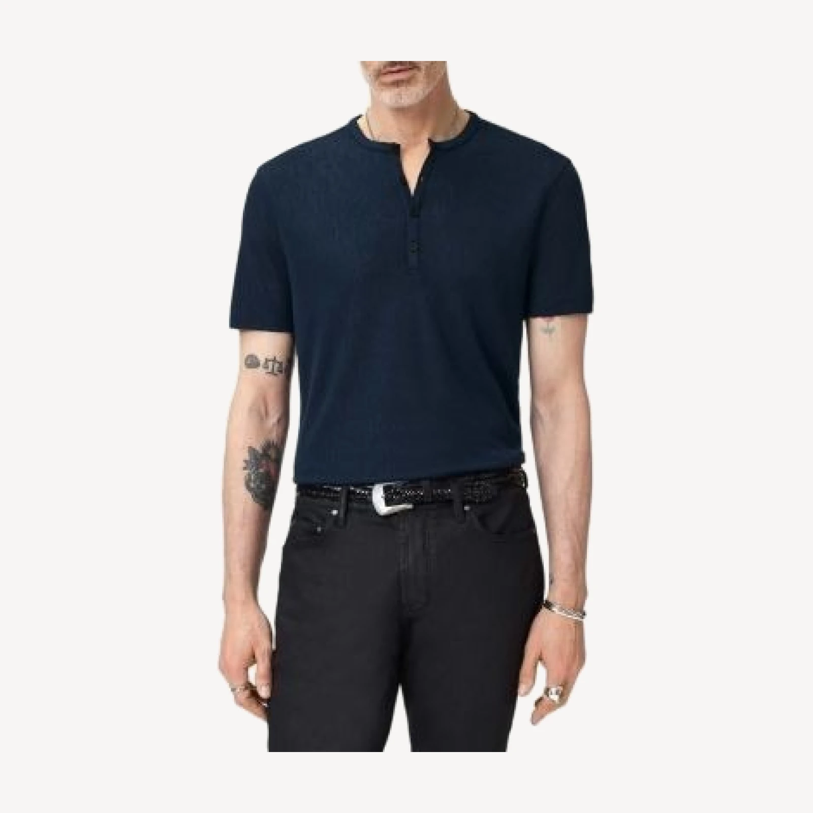 John Varvatos Egon Textured Henley T-Shirt