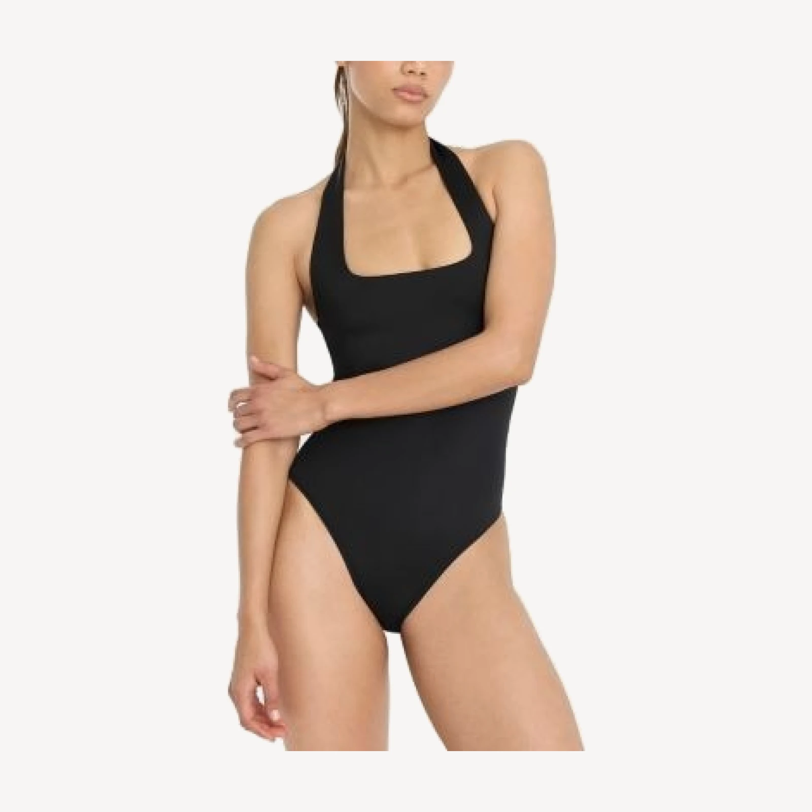 Good American Sculpting Halter Square Neck Bodysuit