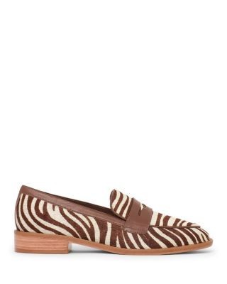 Cinq a Sept Women's Gretta Zebra Calf Hair Loafers