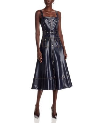 Cinq a Sept Vega Faux Leather Dress