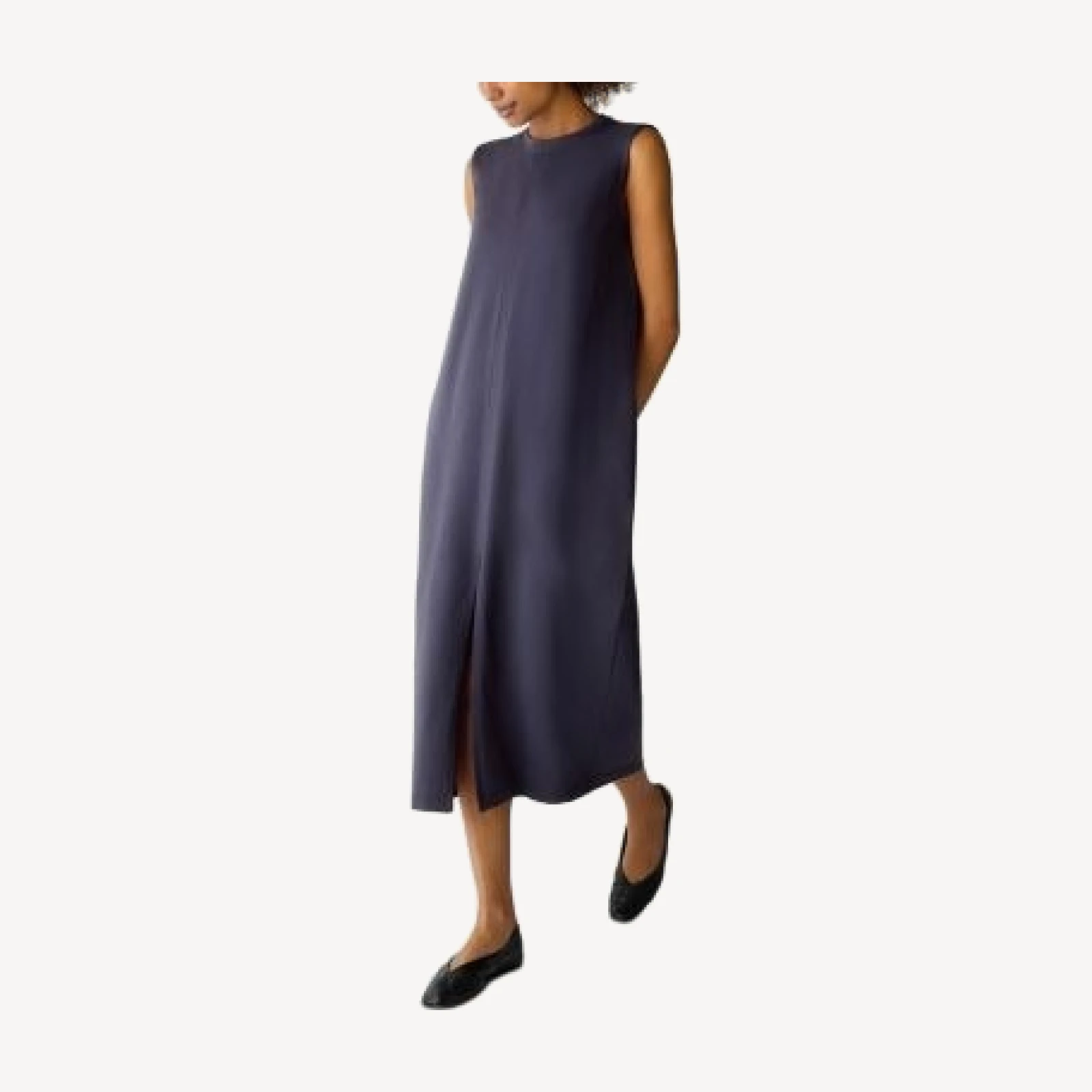 Eileen Fisher Pima Cotton Crewneck Dress