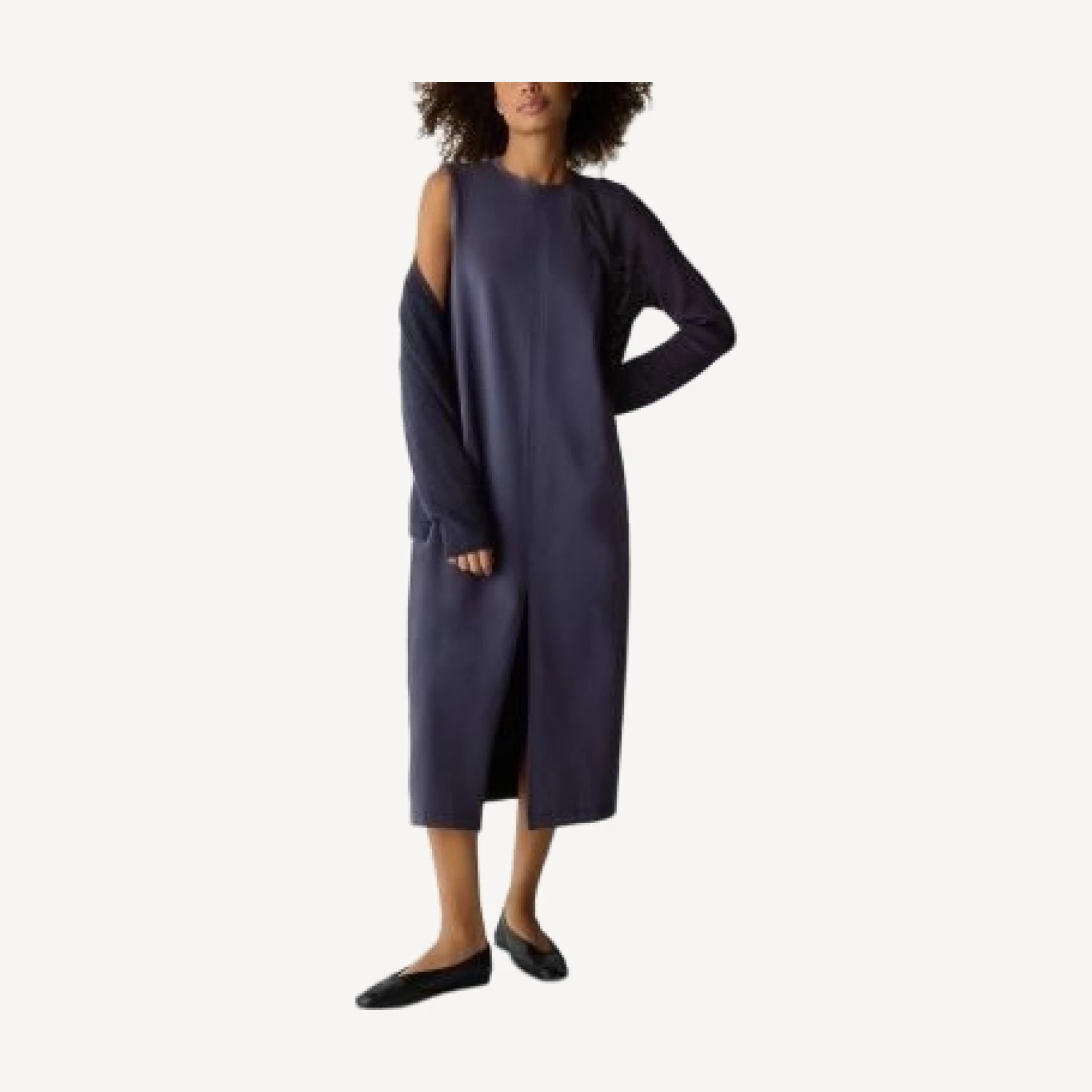 Eileen Fisher Pima Cotton Crewneck Dress