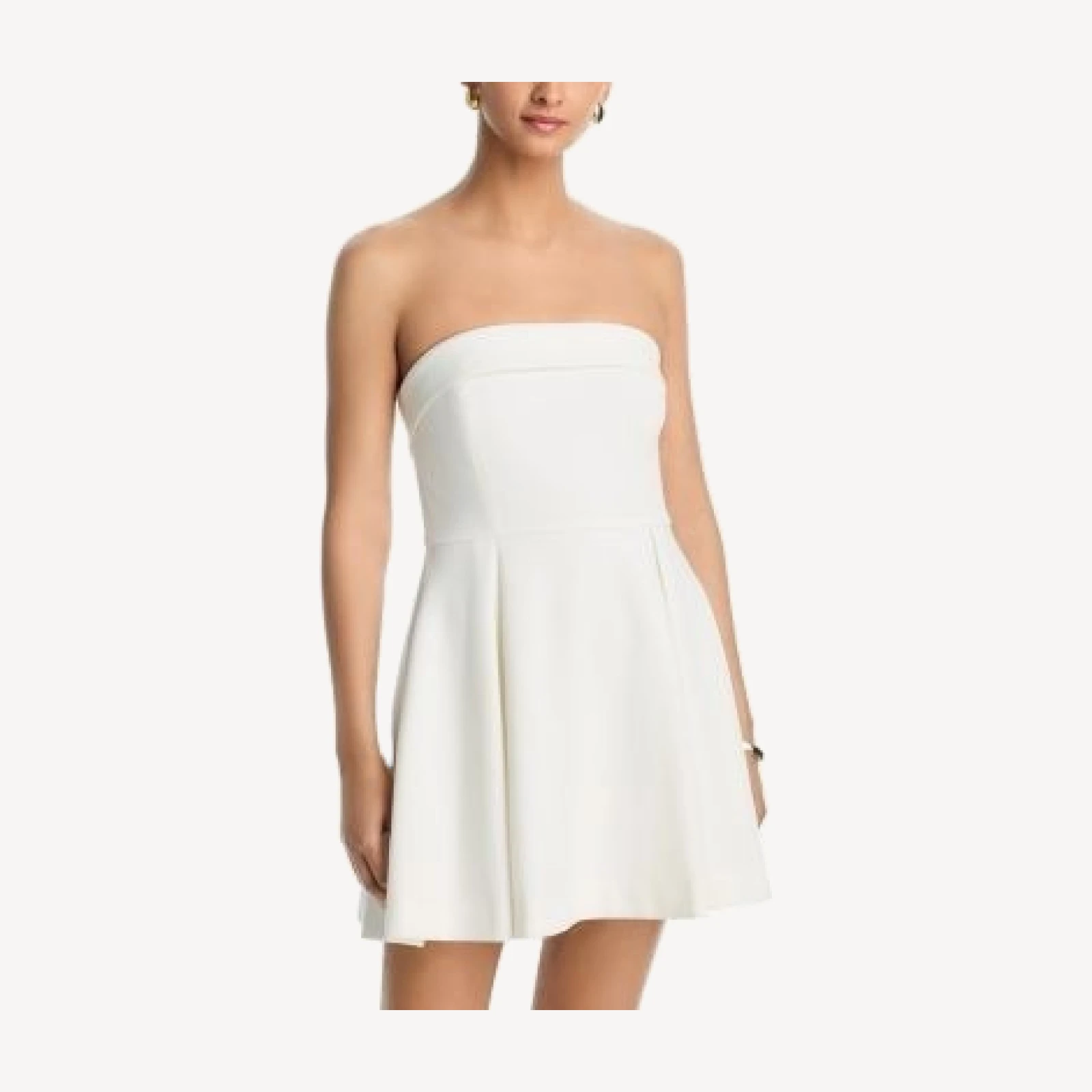 French Connection Whisper Foldover Inverted Pleat Mini Dress