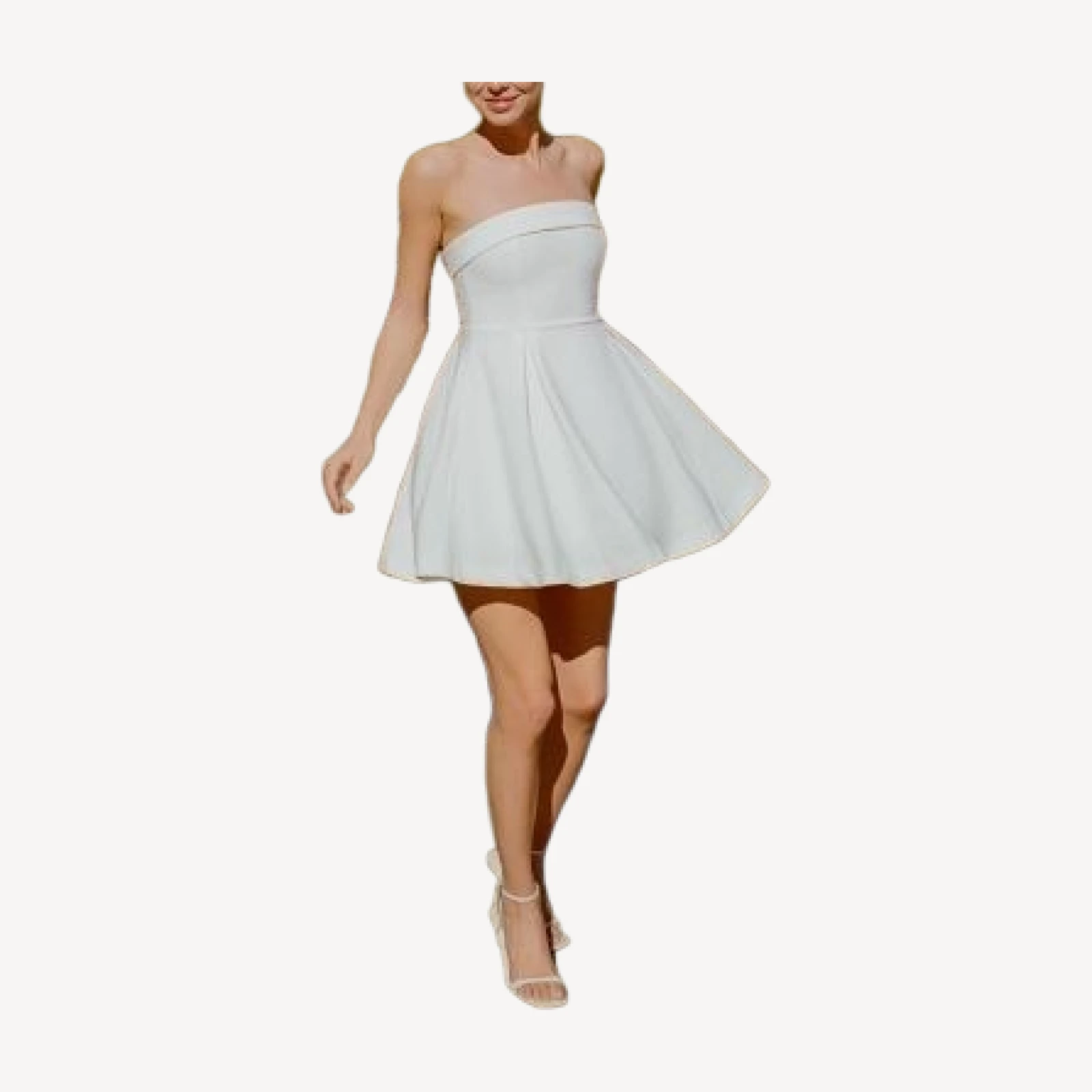 French Connection Whisper Foldover Inverted Pleat Mini Dress