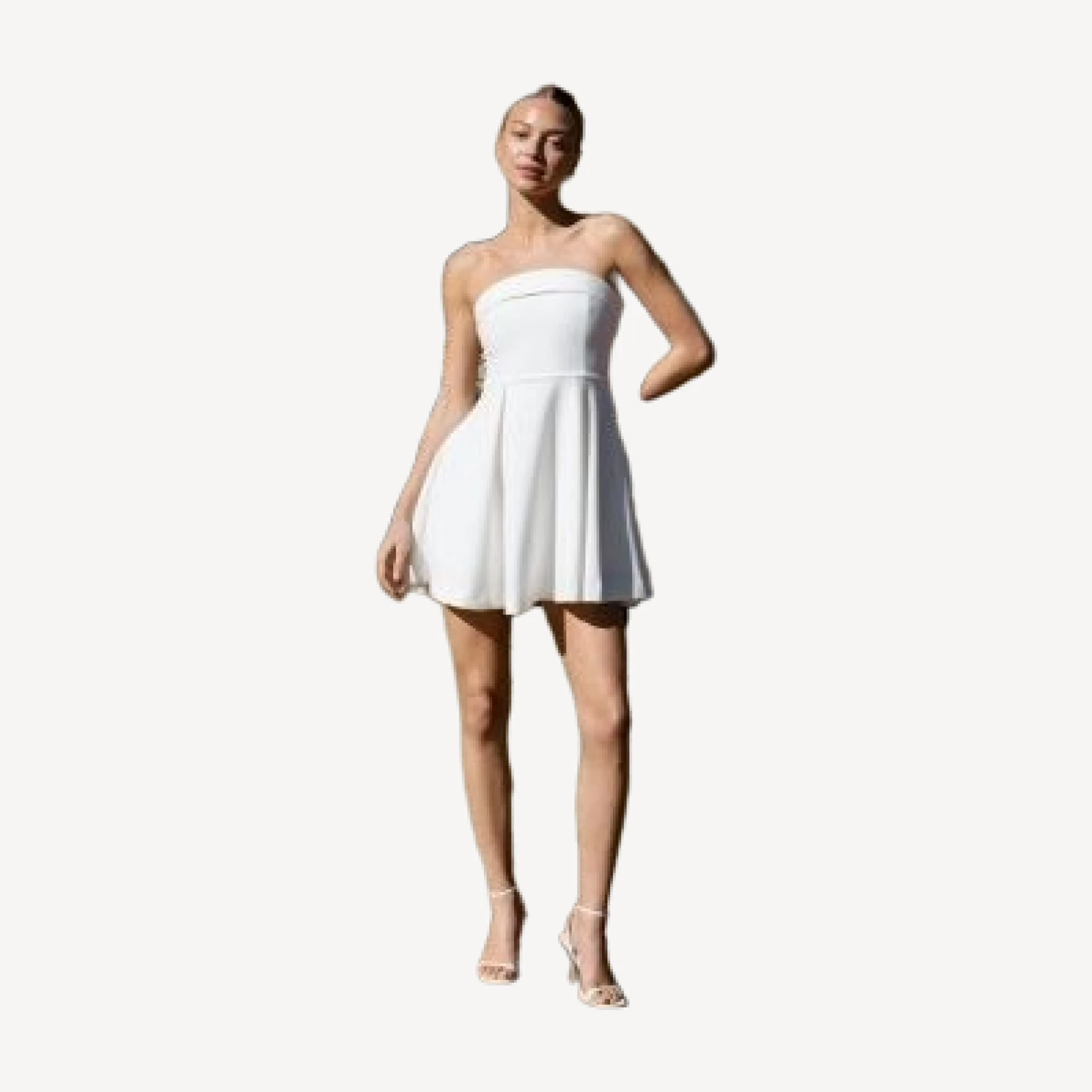 French Connection Whisper Foldover Inverted Pleat Mini Dress