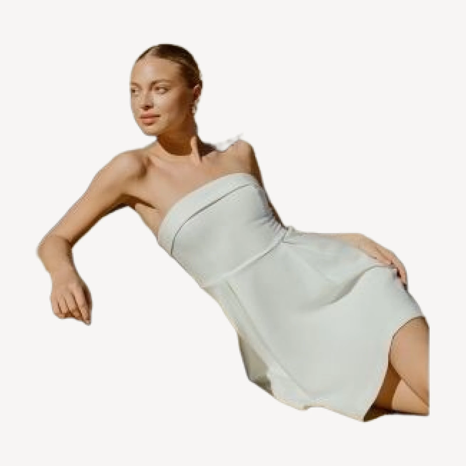 French Connection Whisper Foldover Inverted Pleat Mini Dress