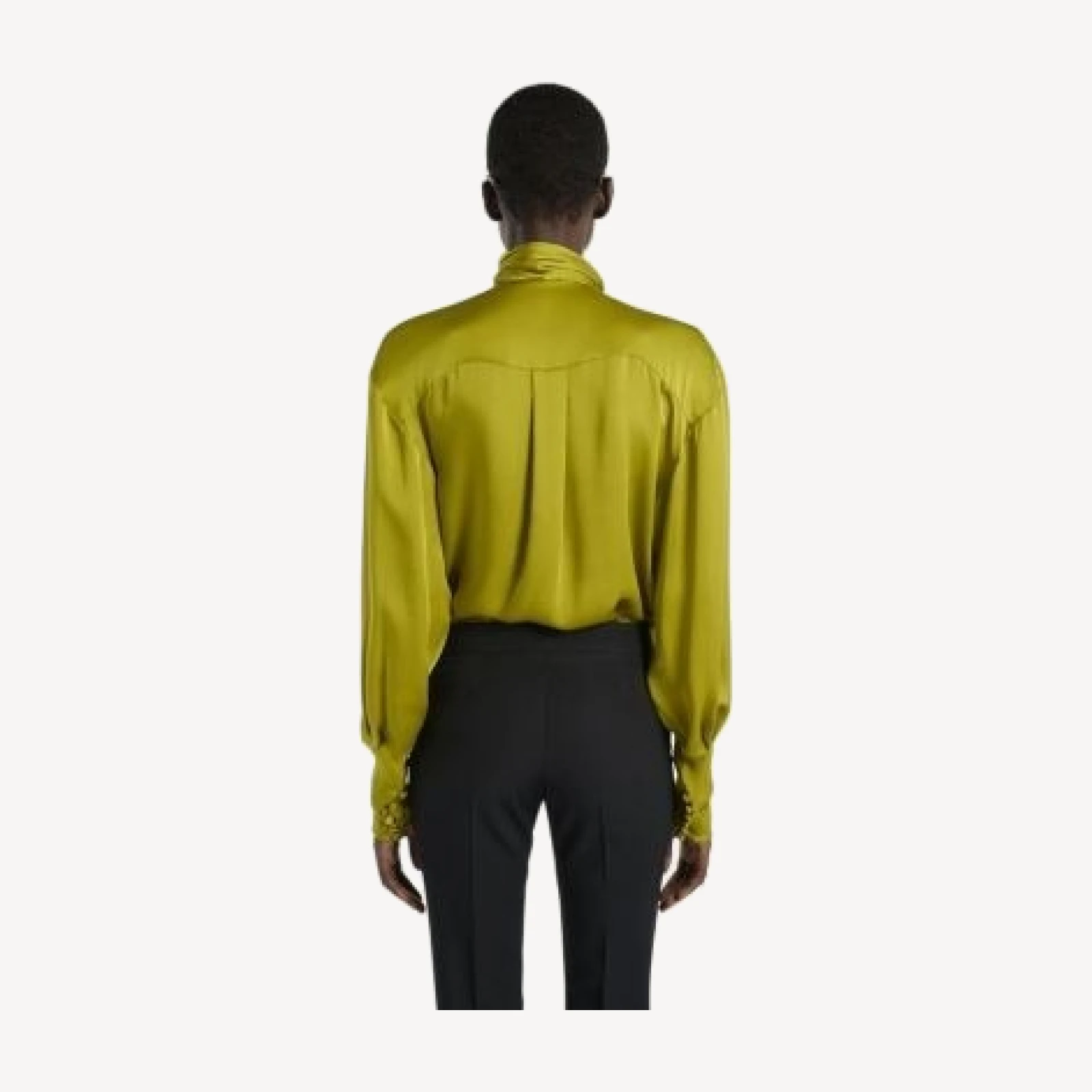 Balmain Draped Silk Chiffon Blouse