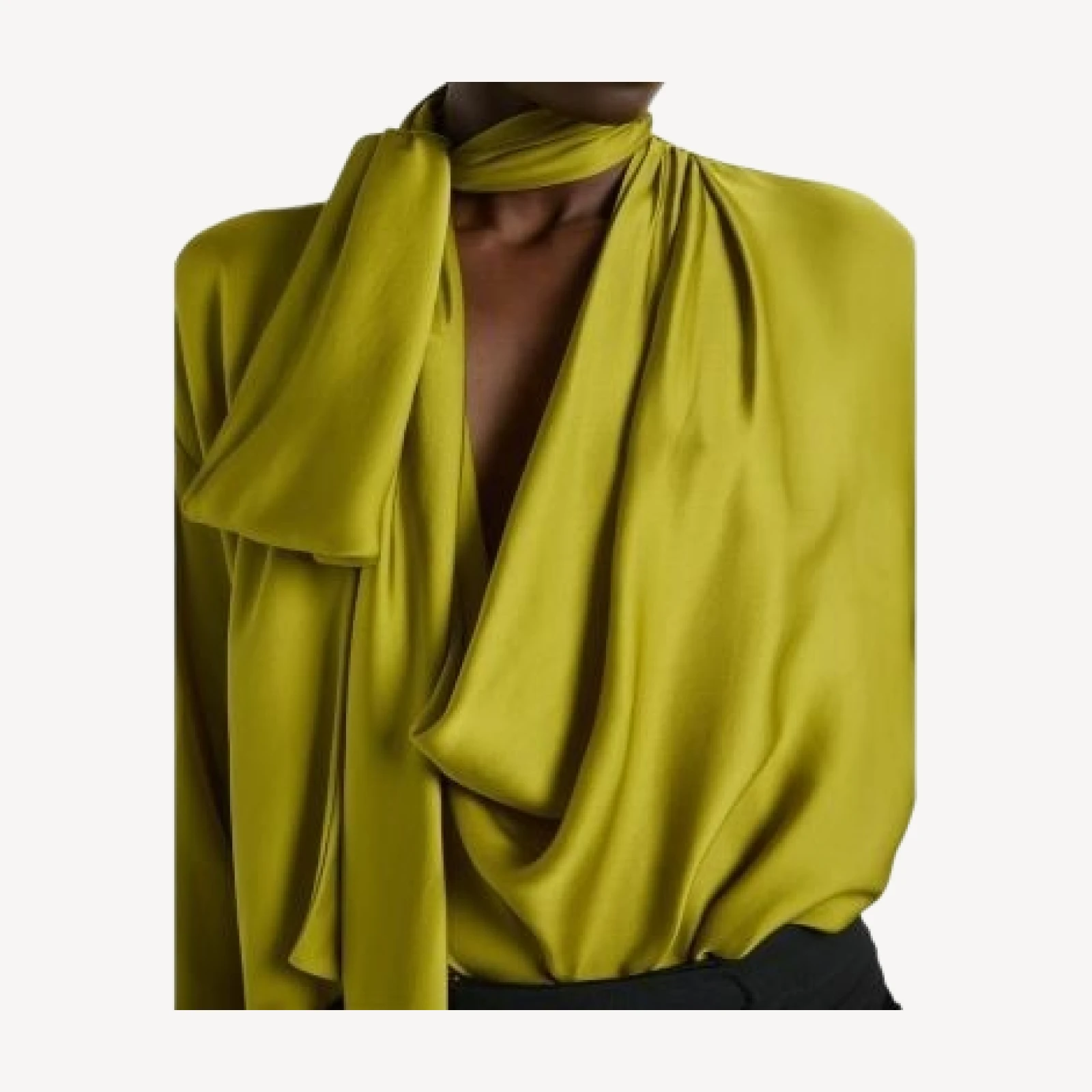 Balmain Draped Silk Chiffon Blouse