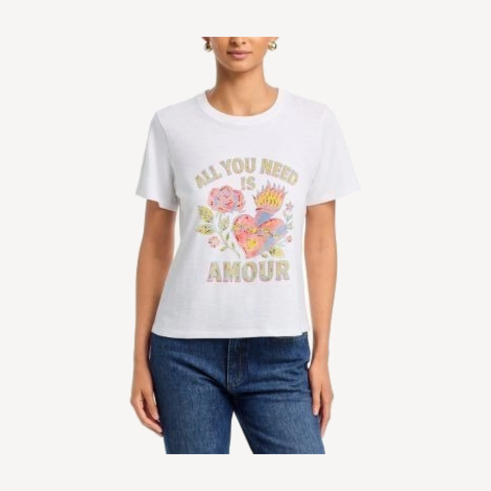 Cinq a Sept Embellished All You Need Graphic Tee