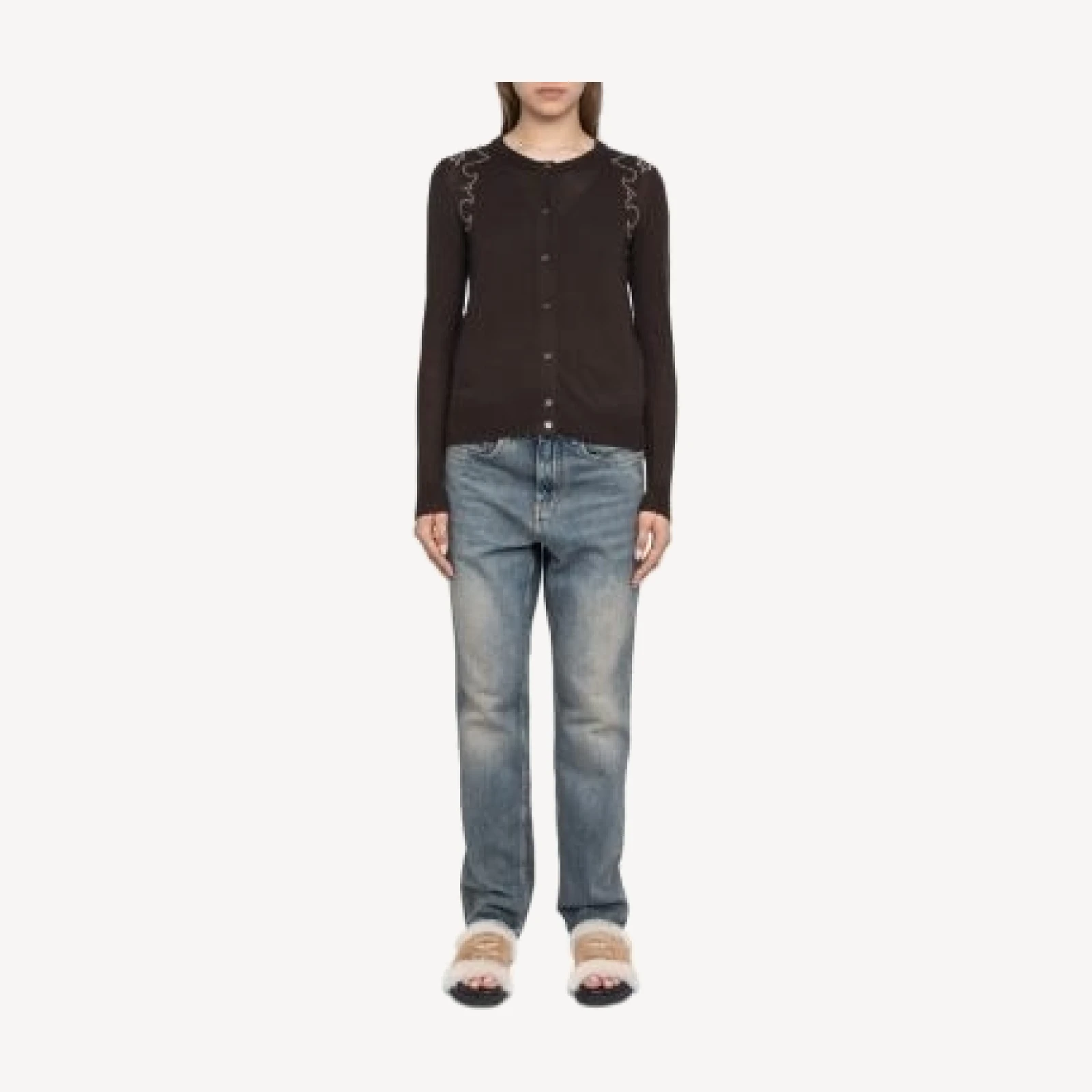 Zadig & Voltaire Missya Cp West Embellished Cashmere Cardigan