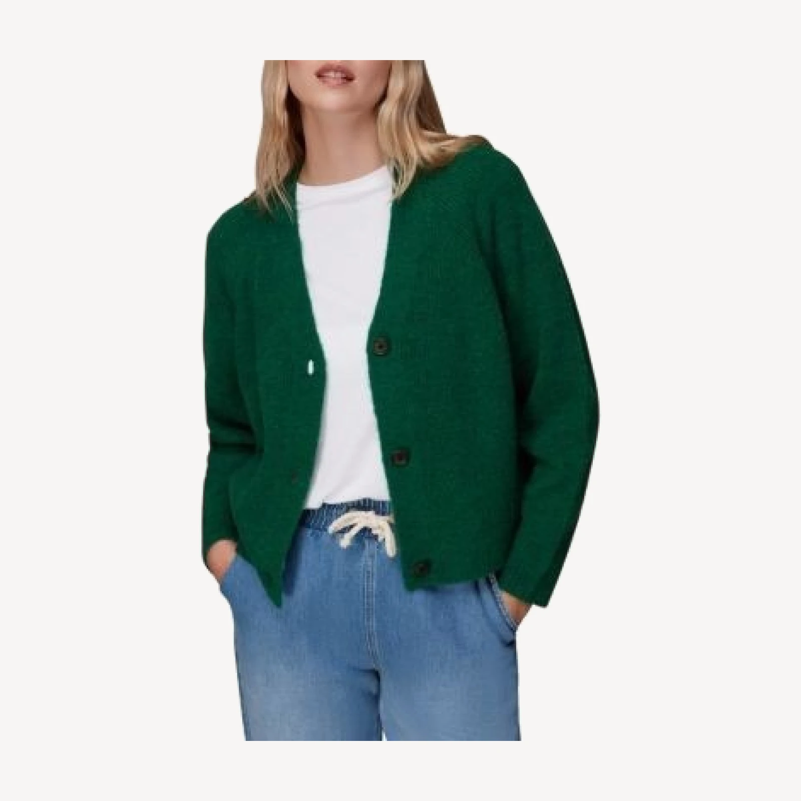 Whistles Skye Ribbed Cardigan