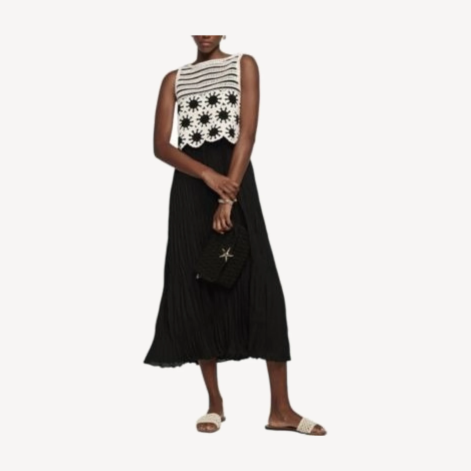 Mint Velvet Women's Crochet Midi Dress