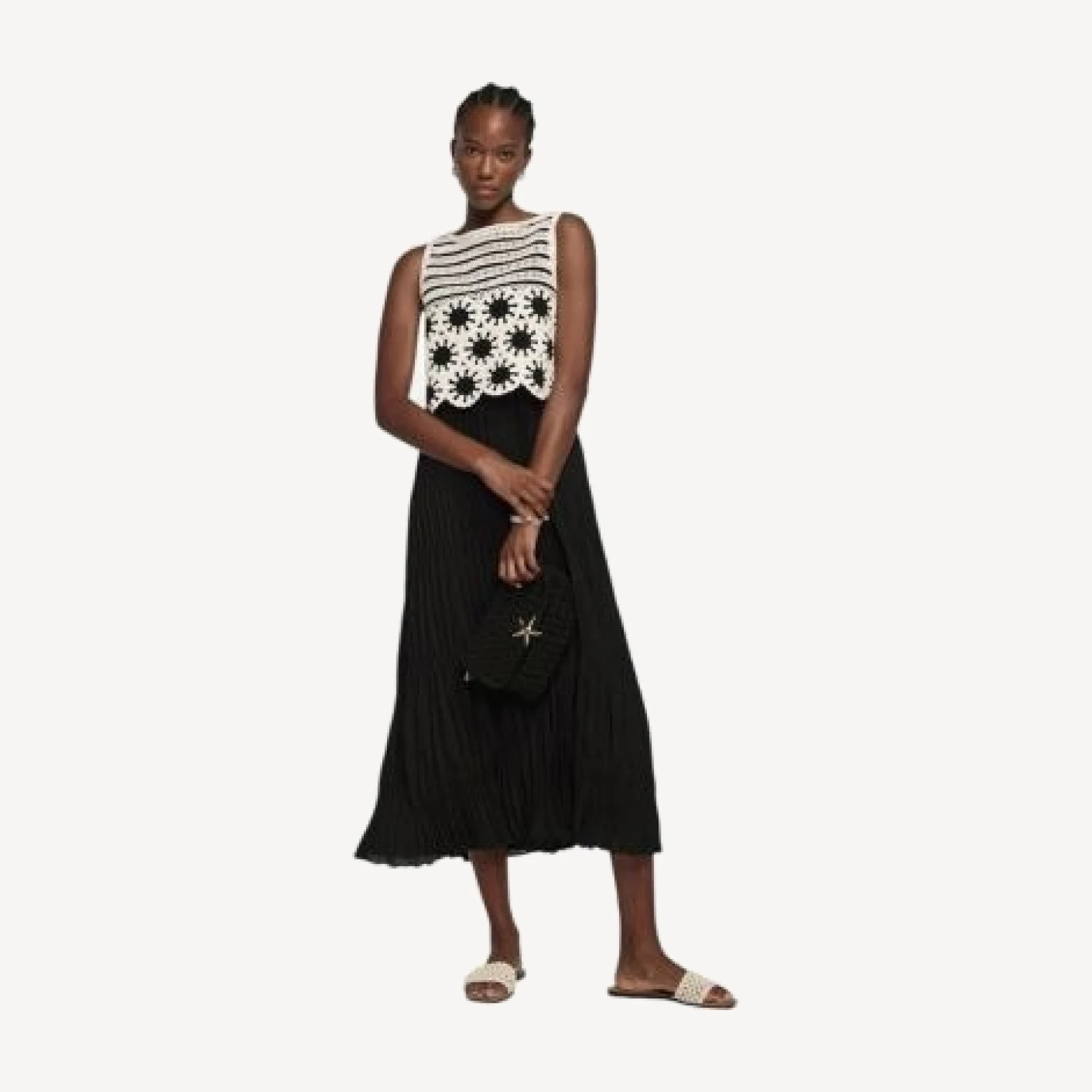 Mint Velvet Women's Crochet Midi Dress
