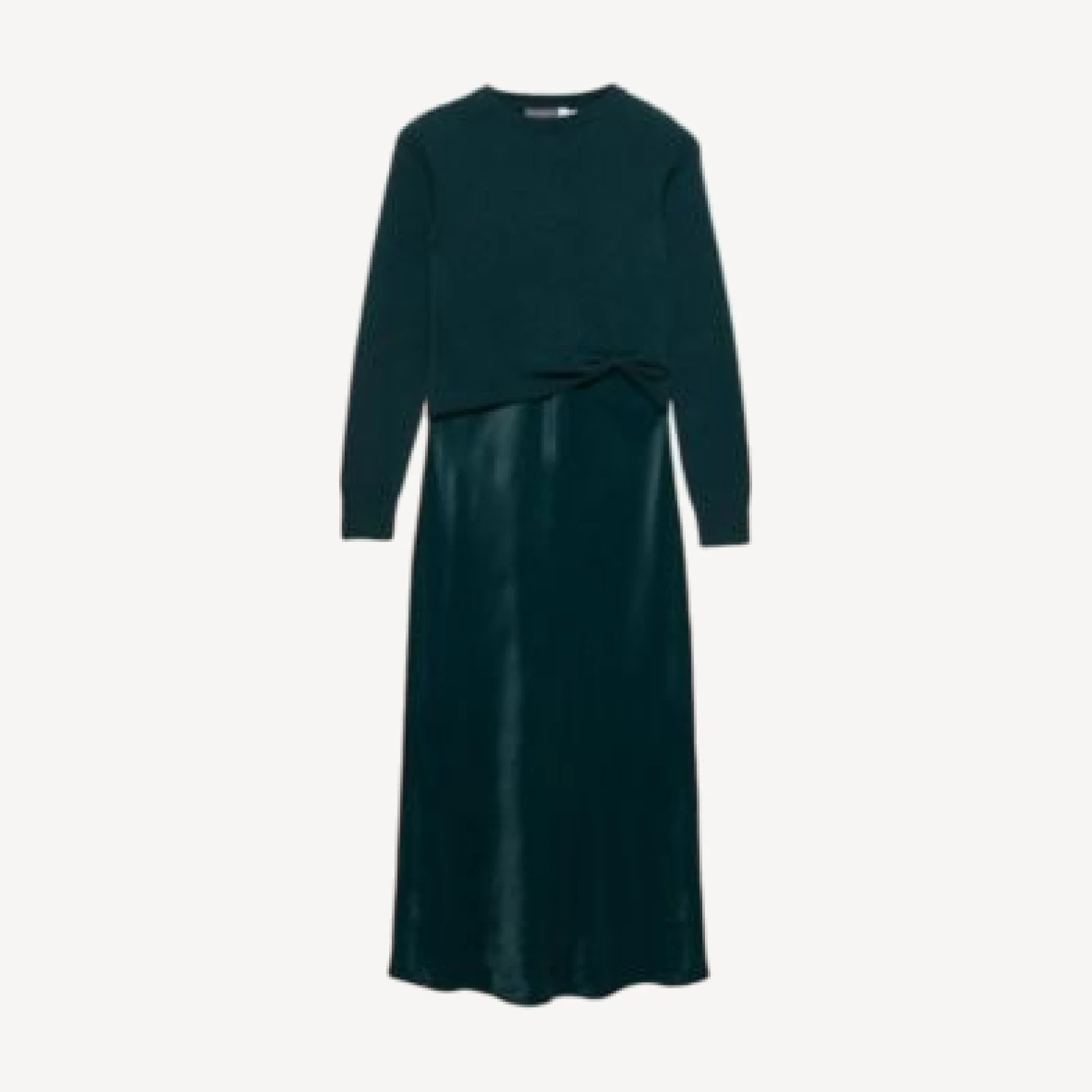 Mint Velvet Women's Layered Satin Midi Dress