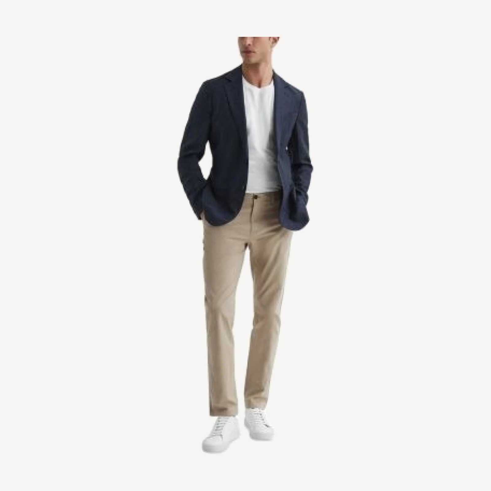 Reiss Pitch Washed Slim Fit Chinos