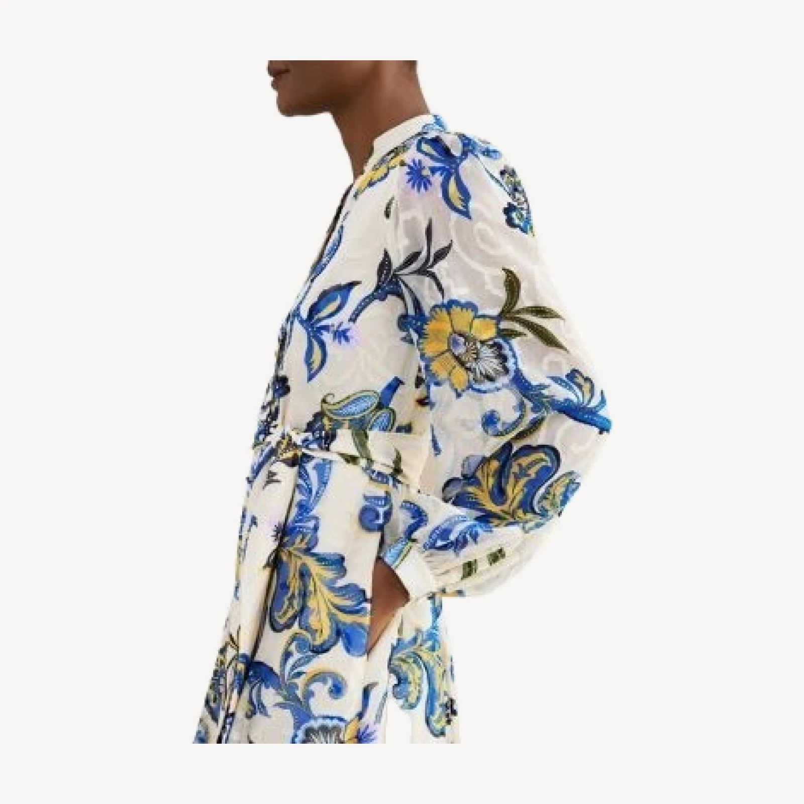 Hobbs London Shanice Floral Tie Waist Shirt Dress