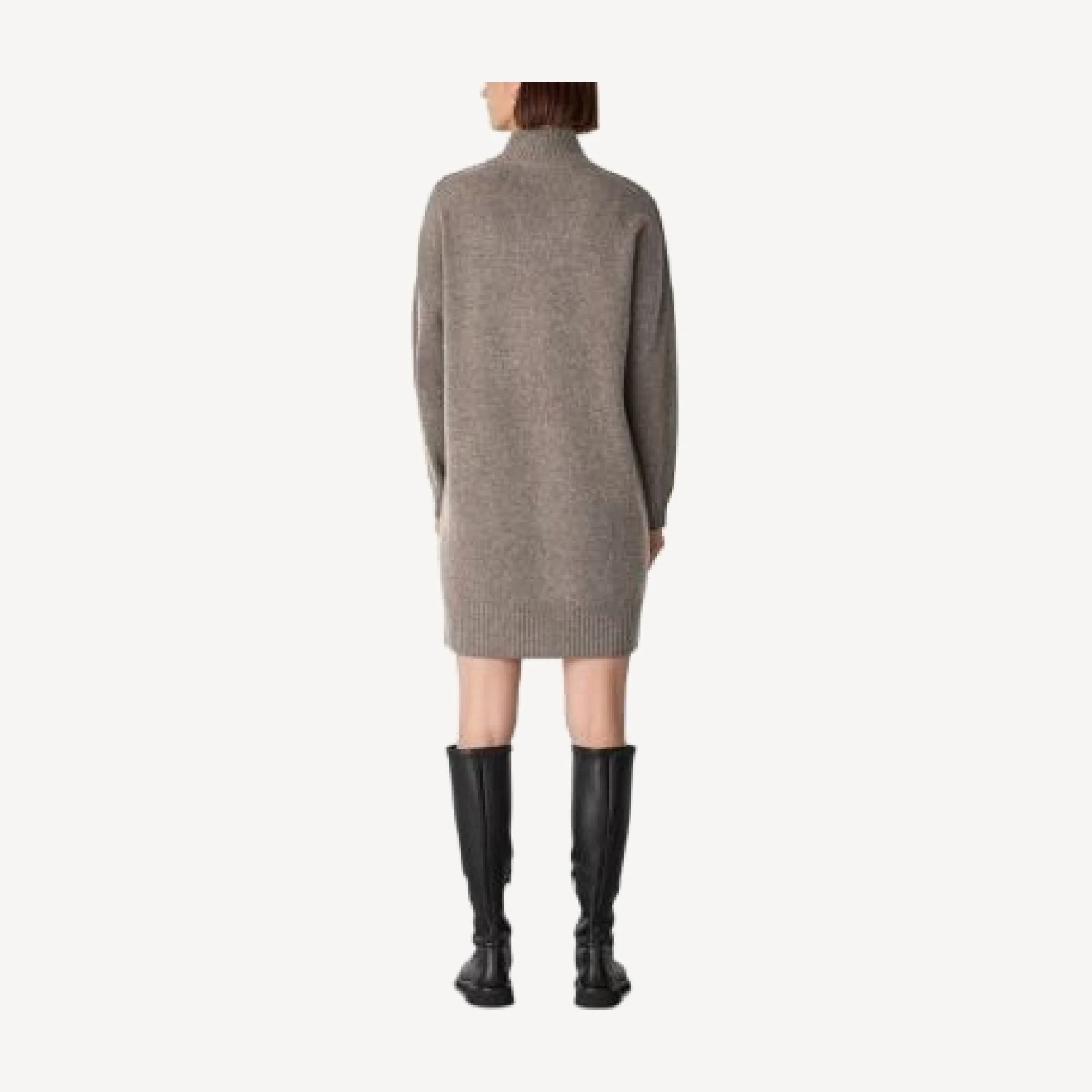 Whistles Funnel Neck Wool Mini Dress