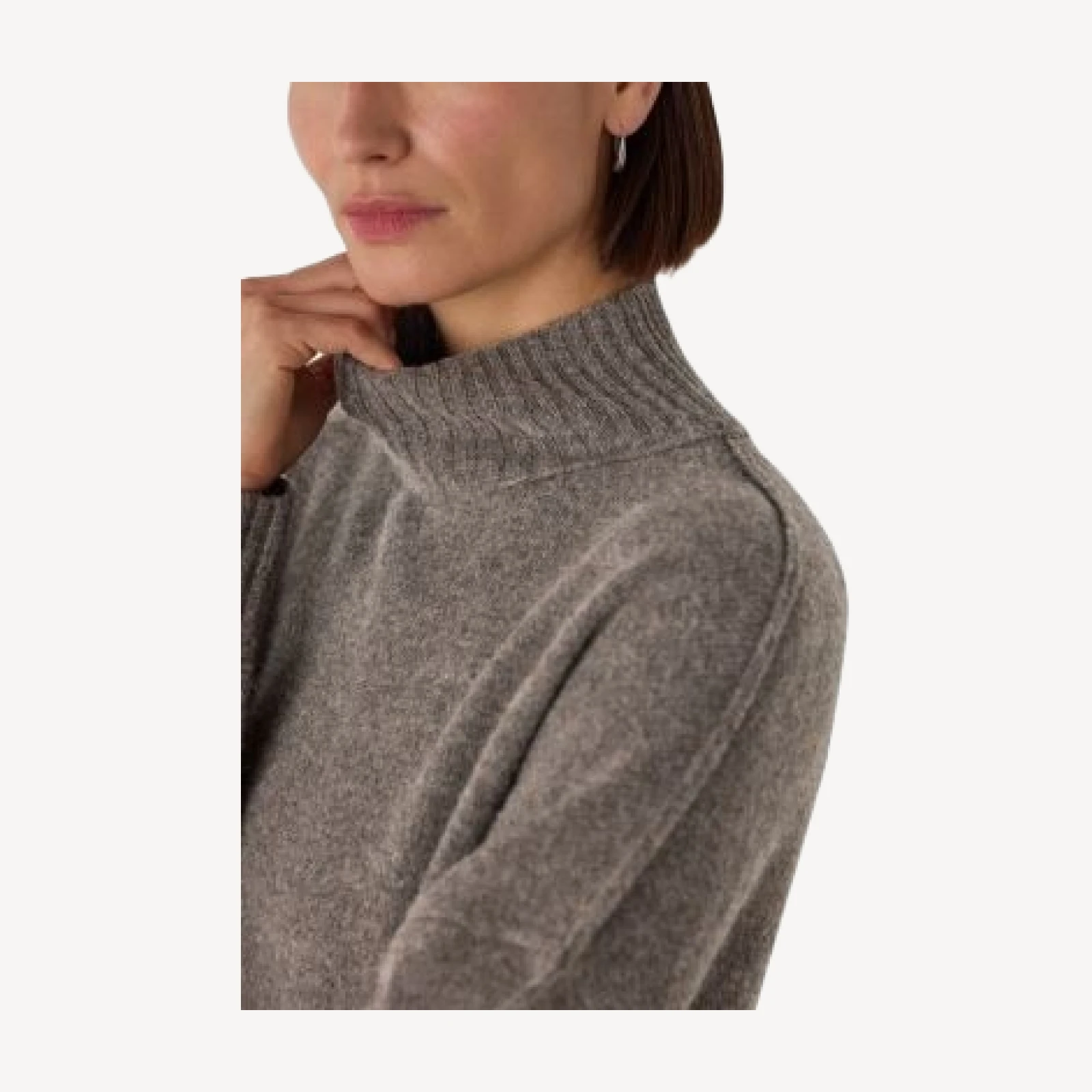 Whistles Funnel Neck Wool Mini Dress