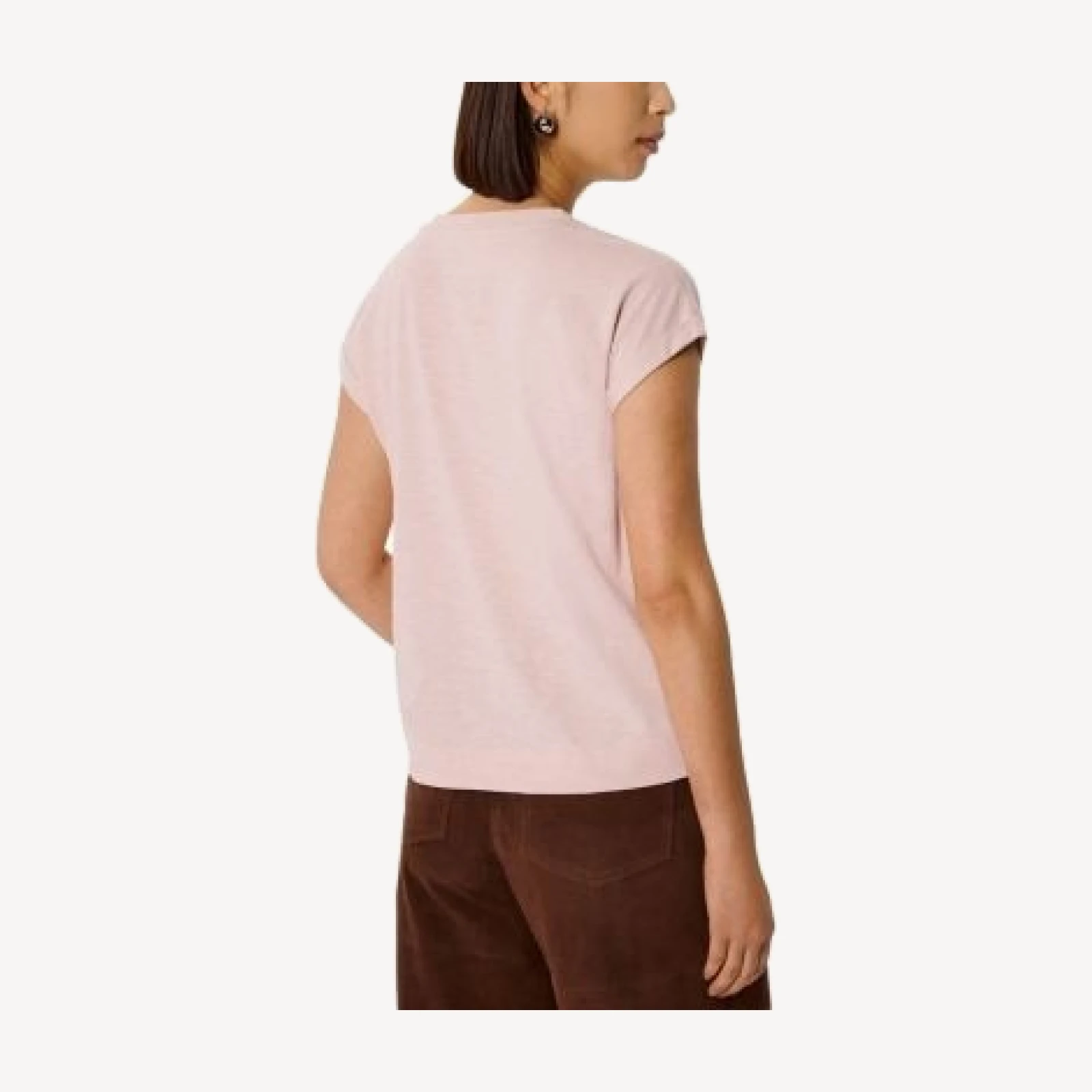 Whistles Willa V Neck Cap Sleeve Tee