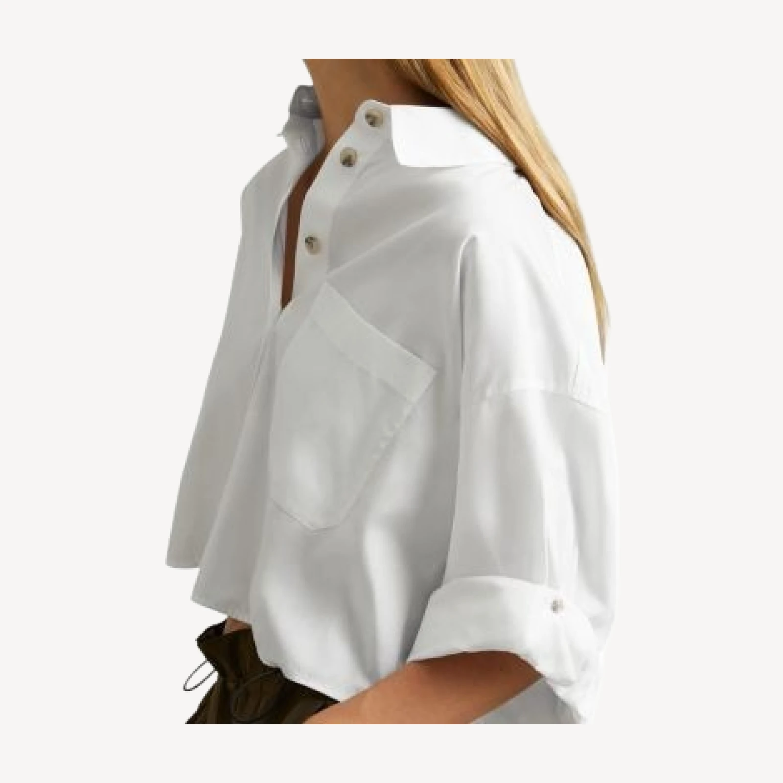 Reiss Solene Cropped Shirt