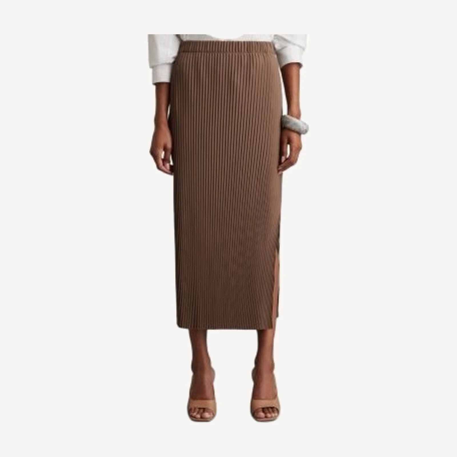 Reiss Pippa Jersey Pleated Column Skirt