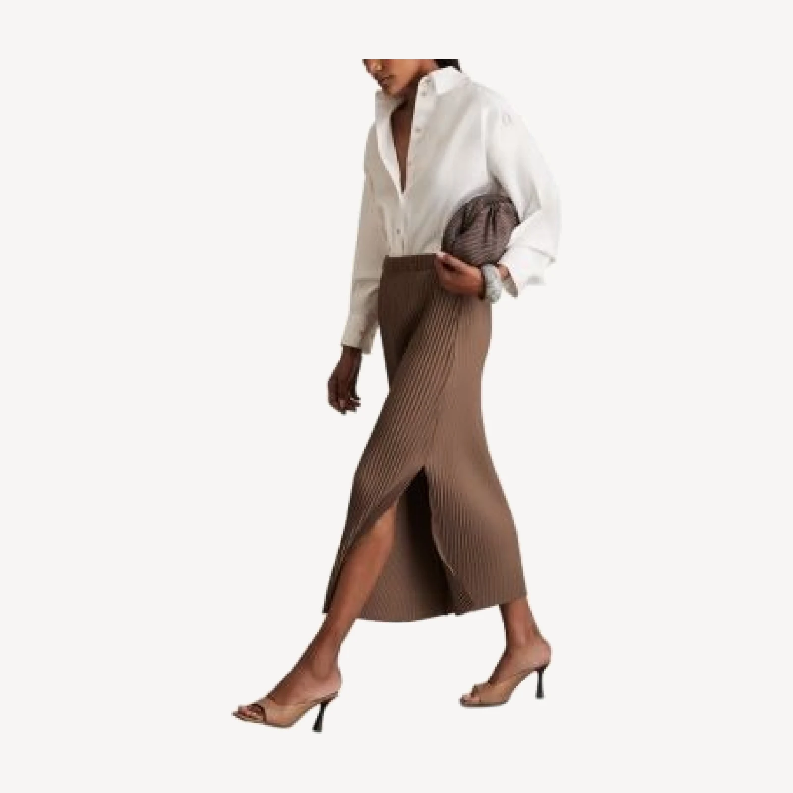 Reiss Pippa Jersey Pleated Column Skirt