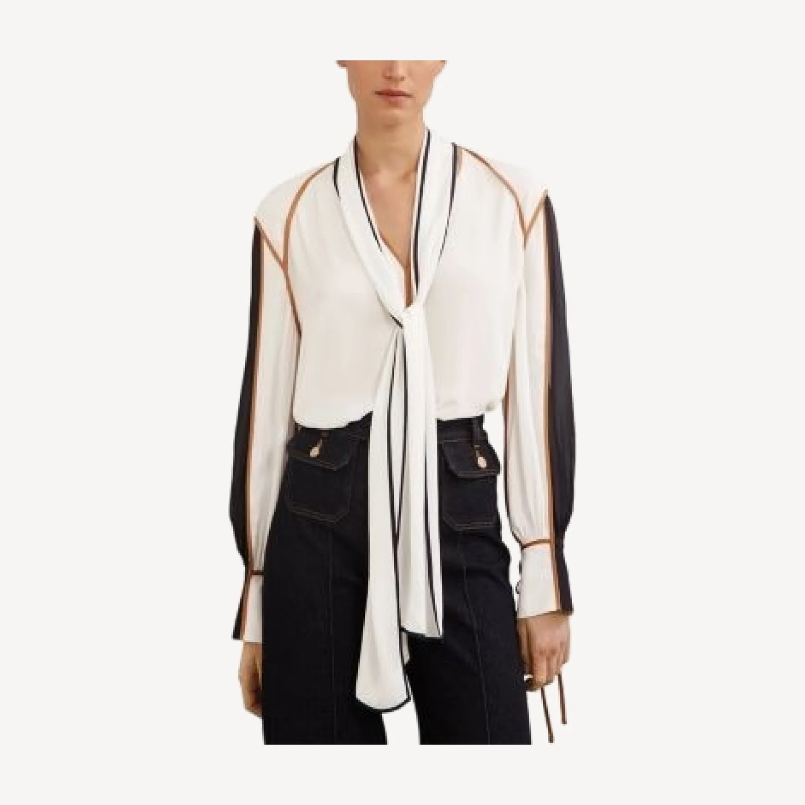 Reiss Lulu Tipped Blouse